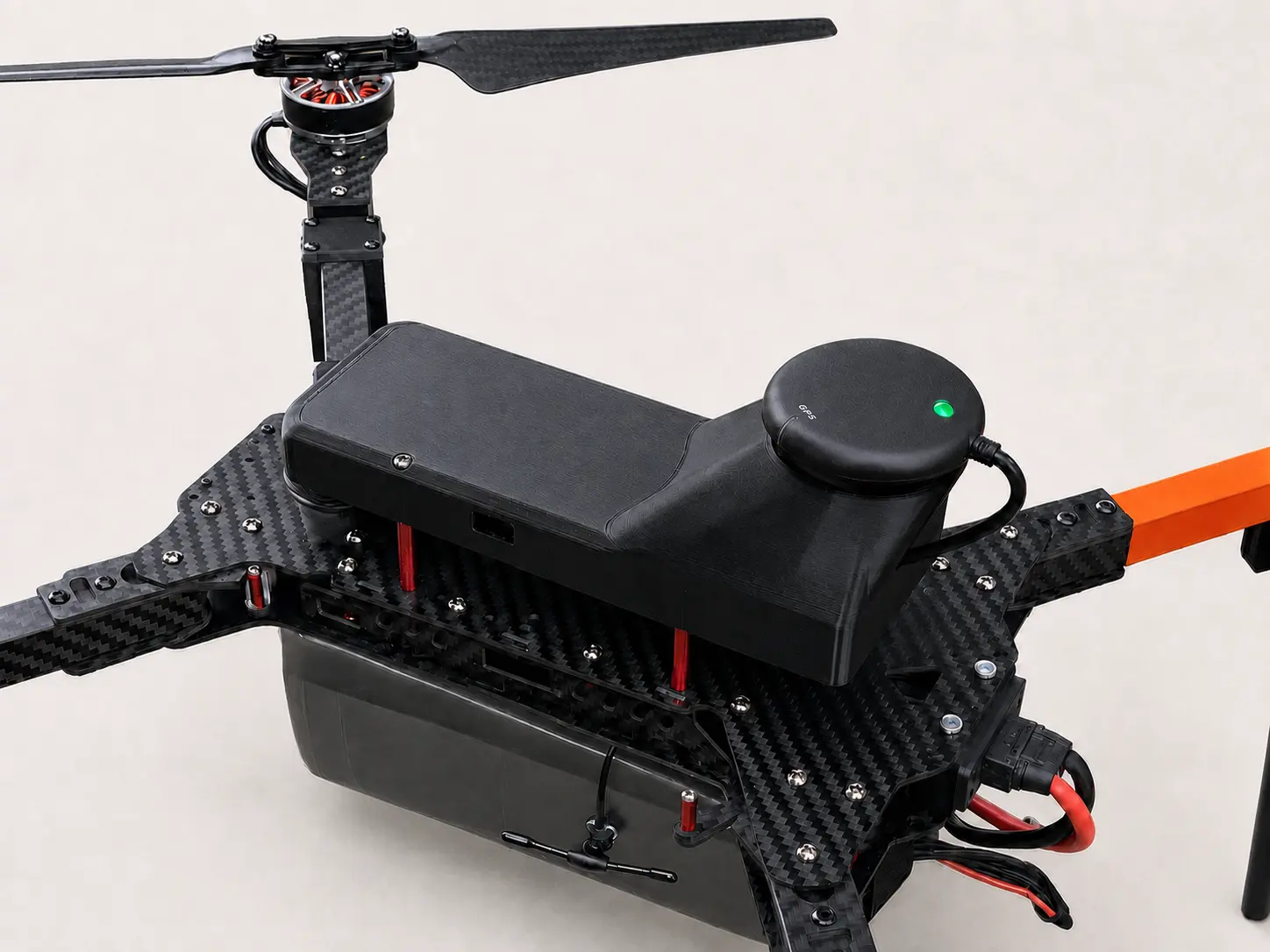 Hunter UAV carbon-fiber airframe and avionics construction detail